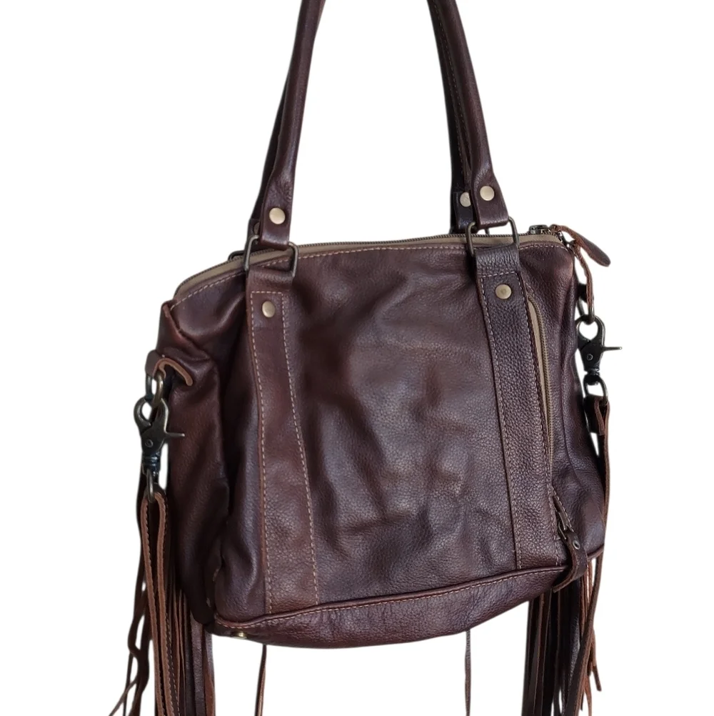 Myra Western Fringed Aztec Crossbody - Picture 6 of 15